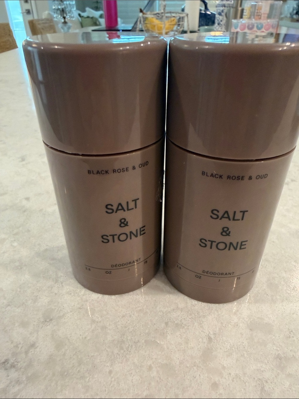 Black Rose & Oud Deodorant Salt and Stone TWO COUNT